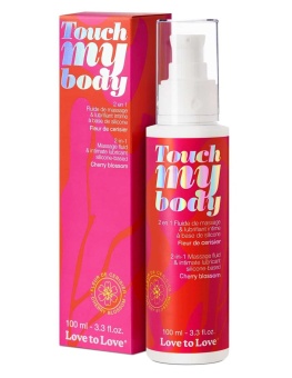 Силиконовый лубрикант 2-в-1 Touch My Body с ароматом вишнёвого цвета - 100 мл.