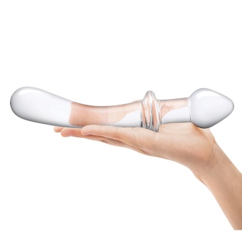 Двусторонний стеклянный фаллоимитатор Glas Classic Handblown