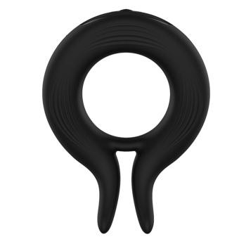 Черное эрекционное кольцо Marry Me Rechargeable Vibrating Cockring