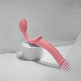Безремневой гибкий страпон Strap-on-me Bendable M розовый