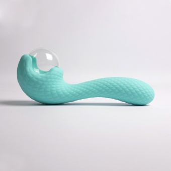 Вибратор Youvic c функцией нагрева и электростимуляцией бирюзовый