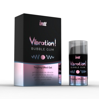 Стимулирующий гель со вкусом жвачки Intt Vibration! Bubble Gum 15 мл