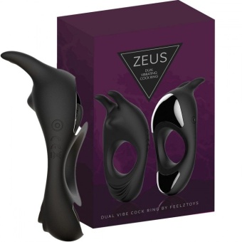 Эрекционное виброкольцо Zeus Dual Vibe Cock Ring