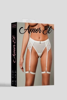 Кружевные трусики Amor El с поясом и гартерами