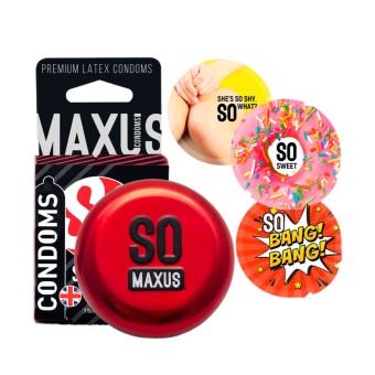 Презервативы ультратонкие Maxus Sensitive Ultra Thin 3 шт с кейсом