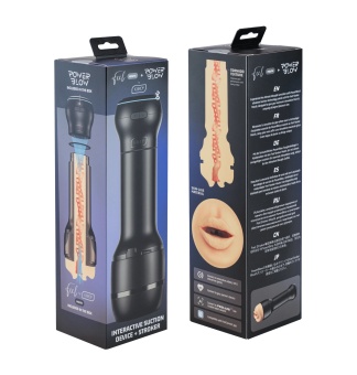 Набор мастурбатор Kiiroo Feel Stroker Mouth и насадка PowerBlow с эффектом всасывания