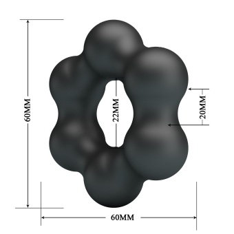 Черное эрекционное кольцо Clauzell