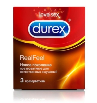 Презервативы для естественных ощущений Durex Real Feel 3 шт