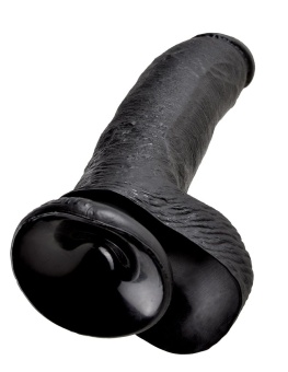 Фаллоимитатор на присоске с мошонкой King Cock with Balls 23 см черный