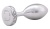 Серебристая анальная втулка Doxy Smooth Butt Plug - 10,5 см.