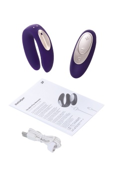 Вибратор для пар с пультом управления Satisfyer Partner Toy Plus Remote фиолетовый Вибратор для пар с пультом управления Satisfyer Partner Toy Plus Remote фиолетовый