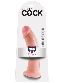 Большой фаллоимитатор на присоске King 9 Cock телесный - 23 см