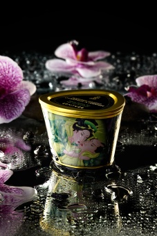 Массажное аромамасло в виде свечи Shunga Exotic Green Tea Зелёный чай - 170 мл