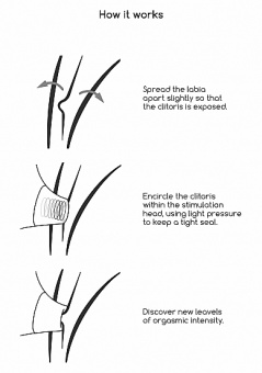 Розовый бесконтактный клиторальный стимулятор Irresistible Kissable