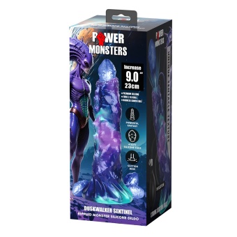 Фиолетовый яйцеродящий фаллоимитатор Duskwalker Sentinal на присоске - 22,4 см.