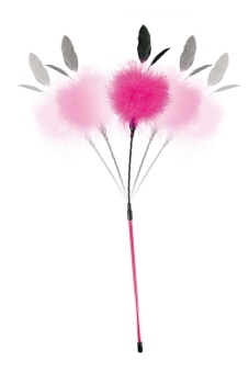 Хлыст-щекоталка Sweet Caress с розовыми перьями