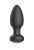 Черная анальная вибропробка с вращением и пультом ДУ - 9,8 см.