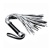 Серебристая плетка Struggle My Flogger с черной ручкой - 45 см. Серебристая плетка Struggle My Flogger с черной ручкой - 45 см.