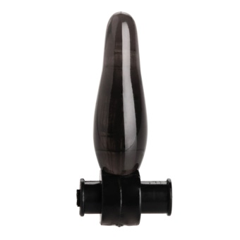 Дымчатая анальная мини-пробка с вибропулей Vibrating Bum Tickler Mini Anal Plug - 6,3 см.