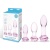 Набор стеклянных анальных пробок с розочками Glas Rosebud Butt Plug Set