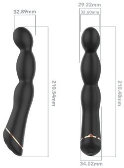 Черный вибратор для G-точки Laband - 21 см.