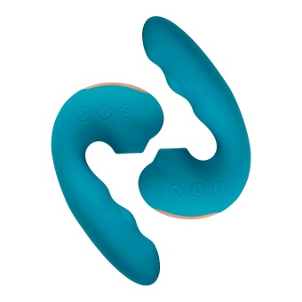 Голубой вибратор Tara с вакуумной стимуляцией и функцией постукивания