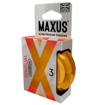 Анатомические презервативы Maxus Sensual №3 с кейсом