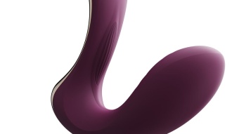 Фиолетовый вибромассажёр G-зоны Talis с пульсацией, вакуумной стимуляцией и функцией нагрева
