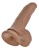 Фаллоимитатор на присоске с мошонкой King Cock with Balls 23 см мулат