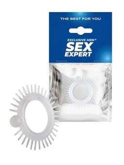 Эластичное эрекционное кольцо с шипиками и шариком