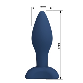 Синяя анальная пробка Bulb Plug - 12,1 см.