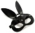Черная маска  Зайка  с длинными ушками