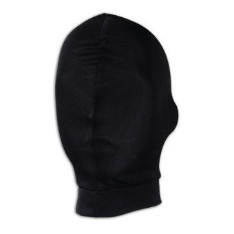 Черная эластичная маска на лицо Lux Fetish Stretch Hood