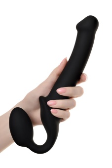 Безремневой гибкий страпон Bendable Strap-on-me M  24,5 см чёрный Безремневой гибкий страпон Bendable Strap-on-me M  24,5 см чёрный
