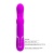 Лиловый вибратор для тройной стимуляции Cammy - 22,2 см.