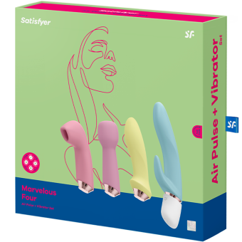 Набор Satisfyer Marvelous Four с 4 насадками для разной стимуляции
