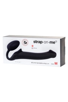 Безремневой гибкий страпон Bendable Strap-on-me M  24,5 см чёрный Безремневой гибкий страпон Bendable Strap-on-me M  24,5 см чёрный
