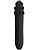 Черный вибромассажер-ротатор Aaron с рельефной массирующей головкой - 19,5 см.
