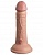Реалистичный фаллоимитатор King Cock Ellite Dual Density 15 см телесный