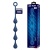 Синяя анальная ёлочка с кольцом Waterdrop Anal Balls 30 mm M - 33,5 см.