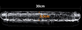 Прозрачный двусторонний фаллоимитатор Flawless Clear Double Dildo - 30 см. Прозрачный двусторонний фаллоимитатор Flawless Clear Double Dildo - 30 см.
