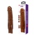 Коричневый реалистичный вибратор Rufus - 23,8 см. Коричневый реалистичный вибратор Rufus - 23,8 см.
