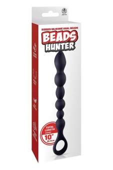 Черная анальная цепочка Beads Hunter - 25,4 см.