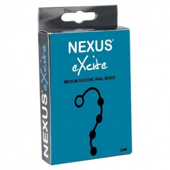 Анальная цепочка Nexus Excite Medium Anal Beads чёрная 28 см