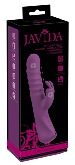 Фиолетовый вибратор-кролик 2 Function Rabbit Vibrator - 23,7 см.