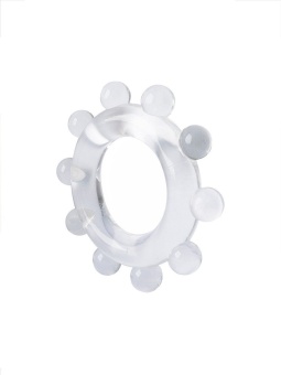 Прозрачное эрекционное кольцо со стимулирующими шариками