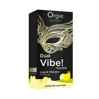 Гель для орального секса с эффектом вибрации Orgie Dual Vibe Джин-тоник 15 мл