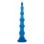 Голубая анальная елочка на присоскеAnal Beads With Suction Base - 21,6 см.