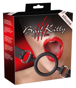 Силиконовый кляп-кольцо Bad Kitty Silicone Ring Gag