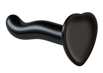 Фаллоимитатор с изгибом и присоской Strap-on-me S 16,5 см черный